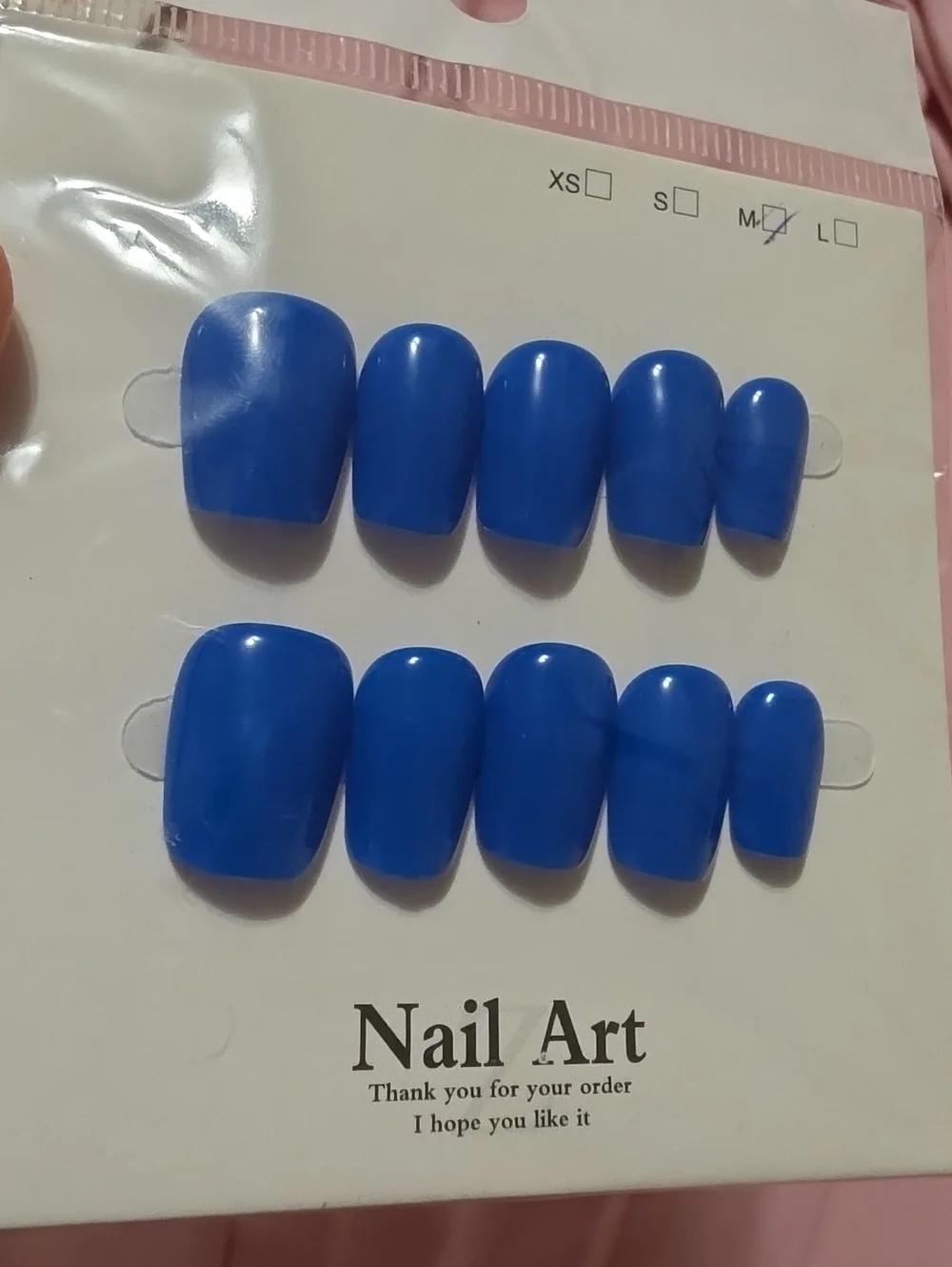 Bold Blue Press-On Nails - Ready-To-Wear Set